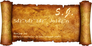 Sétáló Jolán névjegykártya